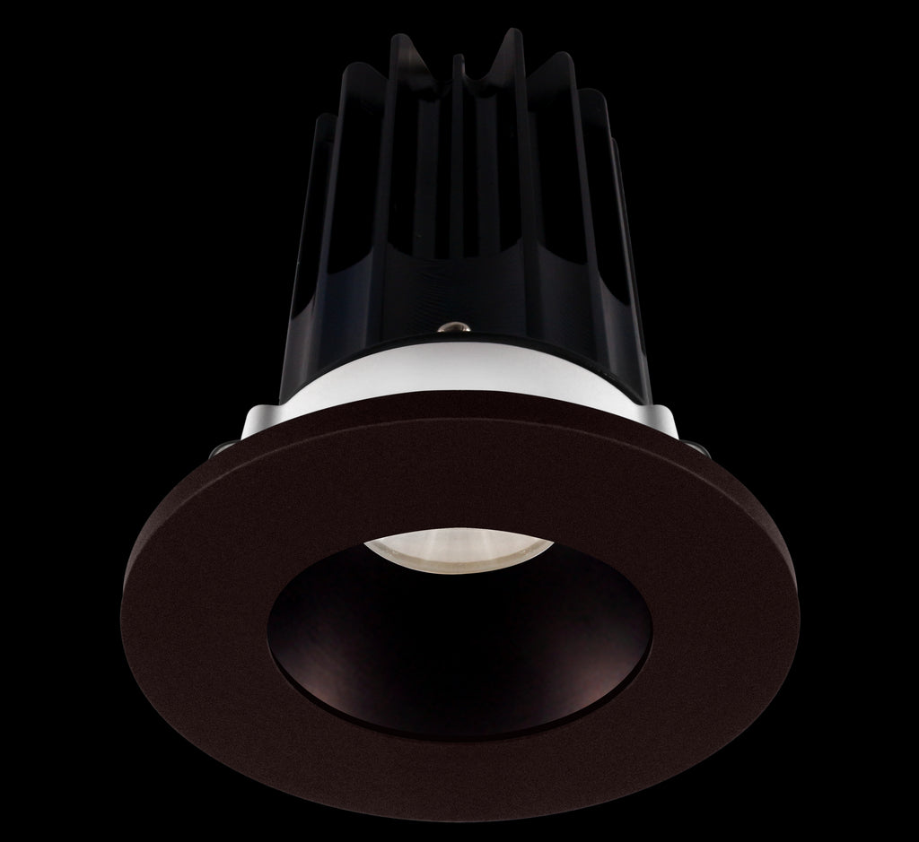 Lotus LED 2 Inch Round Recessed LED 15 Watt High Output Designer Series - 3000 Kelvin - Bronze Reflector - Trim Bronze