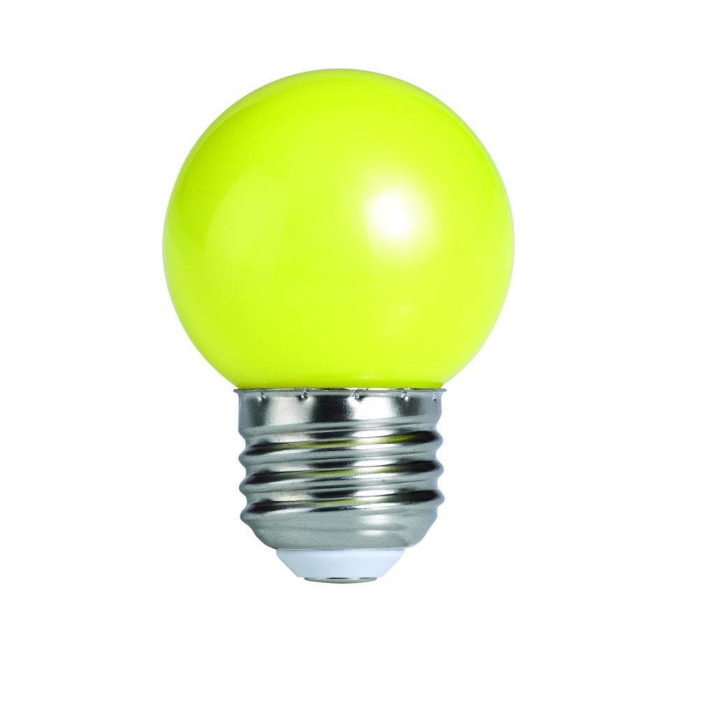 Bulbrite 770154 1 Watt G14 LED Globe Yellow