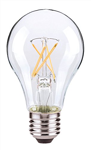 Satco S21712 - 5 Watt LED A19 - Clear Fimament (4 Pack)