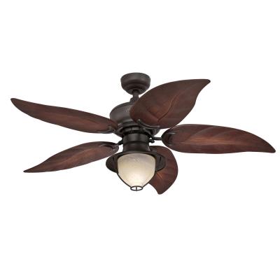 Westinghouse 7236200 Indoor Outdoor Ceiling Fan with LED Light Fixture - 48 inch - Oil Rubbed Bronze Finish - Mahogany ABS Blades - Yellow Alabaster Glass