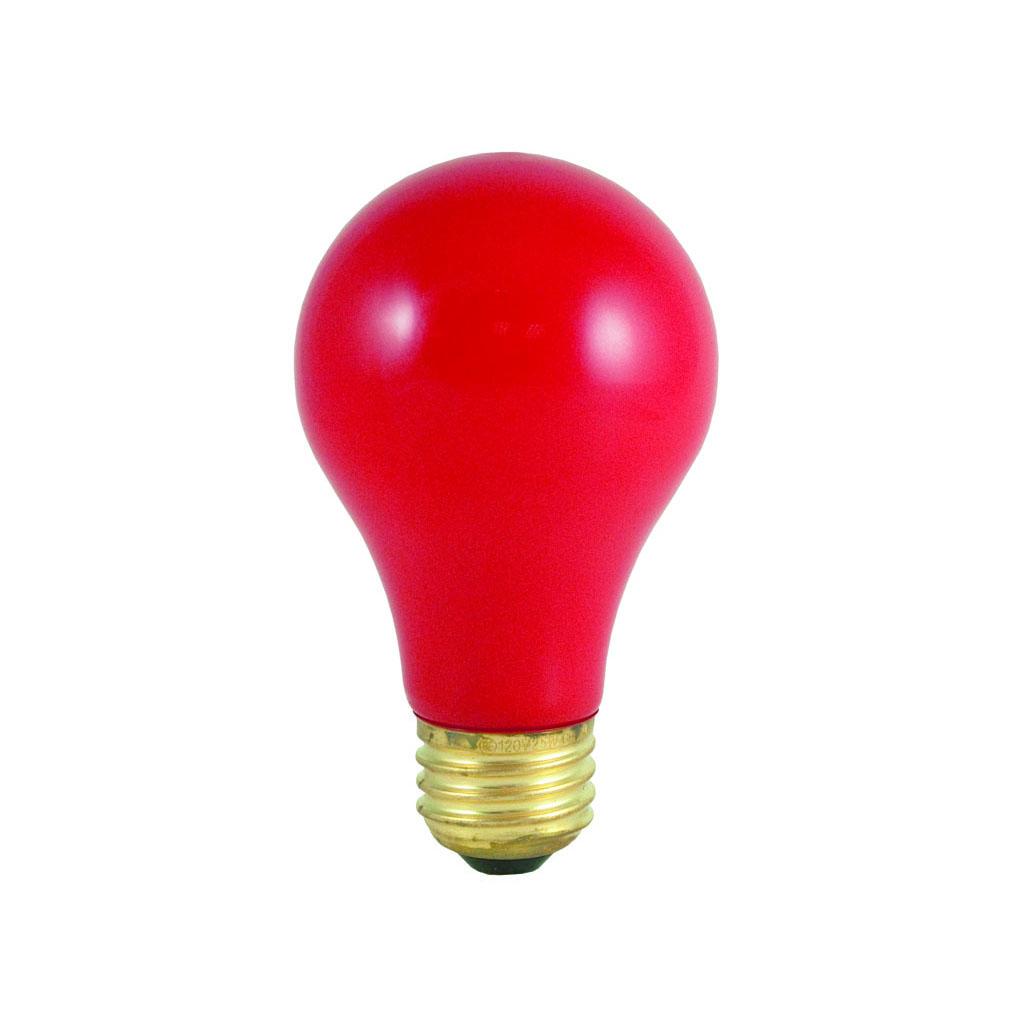 Bulbrite 106725 25 Watt A19 Incandescent Ceramic Red Party Bulb