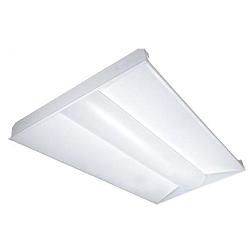 NUVO Lighting 65/305 LED Fixture Troffer 2 ft x 4 ft, White Finish, 40 Watt, 4000 Kelvin, Cool White, 4376 Lumens, Direct Wired Base, 100-277 Volt, Dimmable, 50000 Average Rated Hours