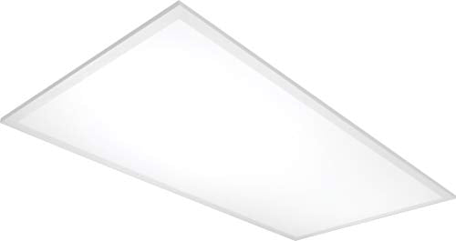 NUVO Lighting 65/318 LED Fixture Flat Panel  2 ft x 4 ft, White Finish, 48 Watt, 4000 Kelvin, Cool White, 5070 Lumens, Direct Wired Base, 100-277 Volt, Dimmable, 50000 Average Rated Hours