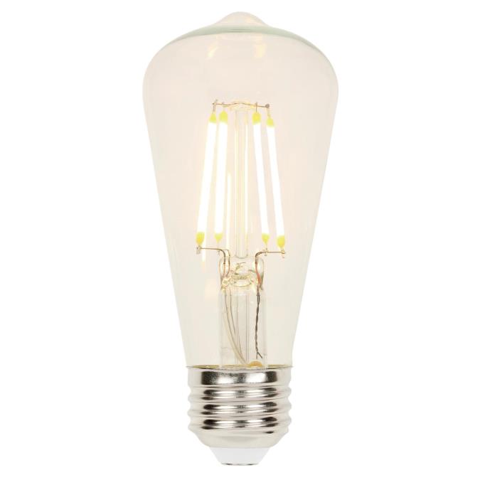 Westinghouse 3518700 Filament LED ST15 Decorative Dimmable Light Bulb, 6.5 Watt, Clear, 2700 Kelvin, E26 Base