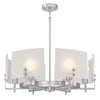 Westinghouse 6369400 Six Light Chandelier - Brushed Nickel Finish - Frosted Glass