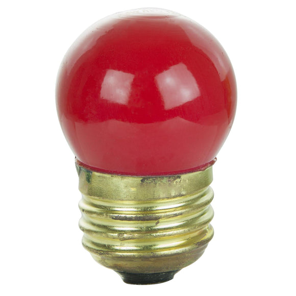 Incandescent - S11 Colored Indicator - 7.5 Watt -Red - Red