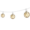 Bulbrite 810159 - 25 ft String Light Kit - 15 Sockets - E12 Base - White Wire with 25 Watt G16 Marble Finish Lamps - STRING15/E12/WHITE-G16MAR-KT