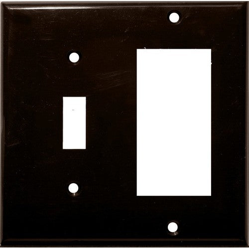 Morris Products 81242 Brown 2 Gang 1Switch 1GFCI