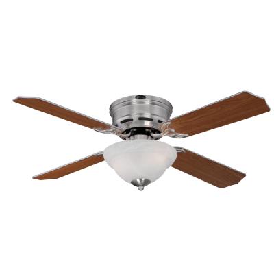 Westinghouse 7230400 Indoor Ceiling Fan with Dimmable LED Light Fixture - 42 inch - Brushed Nickel Finish - Reversible Blades - White Alabaster Bowl