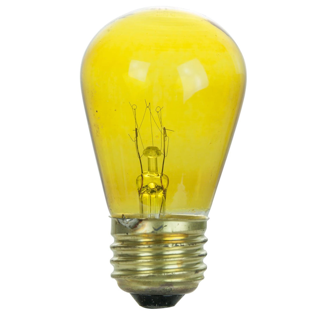 Incandescent - S14 Colored Sign - 11 Watt -Yellow - Yellow