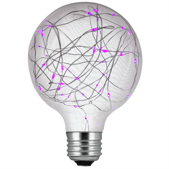 Sunlite  81179-SU - G30/LED/DX/1.5W/P G30 Globe String Decorative Light Bulb, Purple