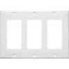 Morris Products 81776 WH Mid 3G Decor/GFCI Wallplate