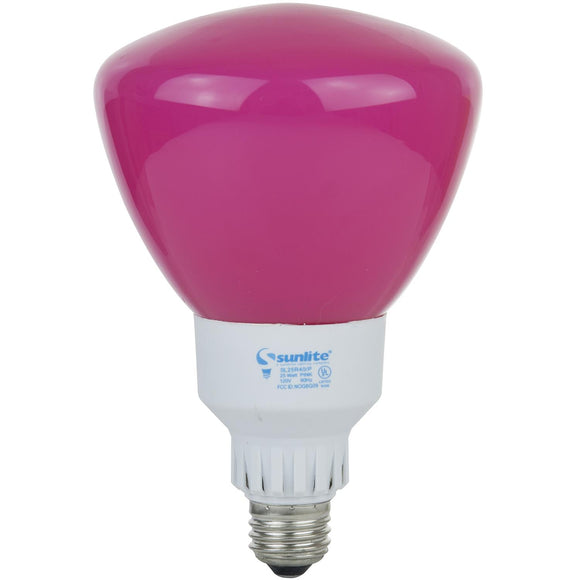 Compact Fluorescent - R40 Reflector Colored - 25 Watt -Pink - Pink
