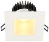 Lotus LED Lights - 4 Inch Square Deep Regressed LED Downlight -3000 - 2000 Kelvin Warm Dim - White Reflector - White Trim