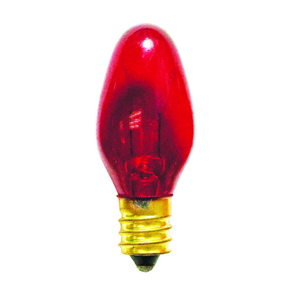 Bulbrite 709705 5 Watt C7 Incandescent Transparent Red