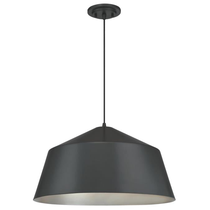 Westinghouse 6372900 One Light Pendant - Matte Brushed Gun Metal Finish