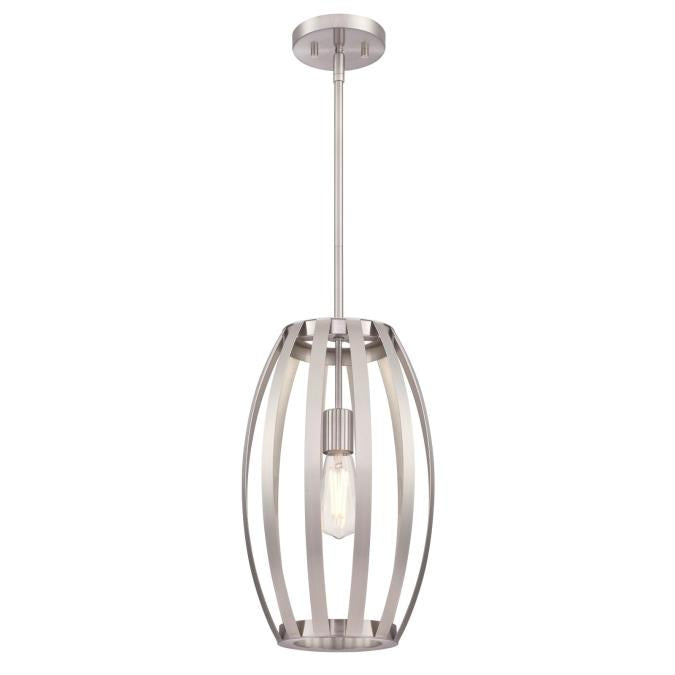 Westinghouse 6372800 One Light Pendant - Brushed Nickel Finish