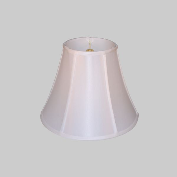 Kirks Lane-20350 - 18 Inch White Eggshell Bell Silk Lamp Shade