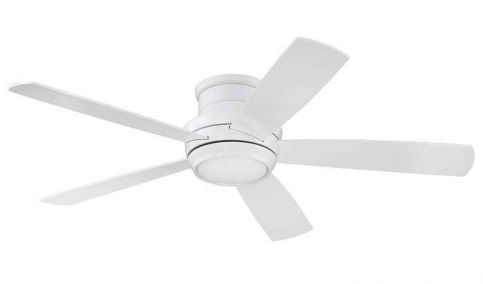 Craftmade TMPH52W5 - 52 Inch Hugger Ceiling Fan w/Blades & LED Light Kit White