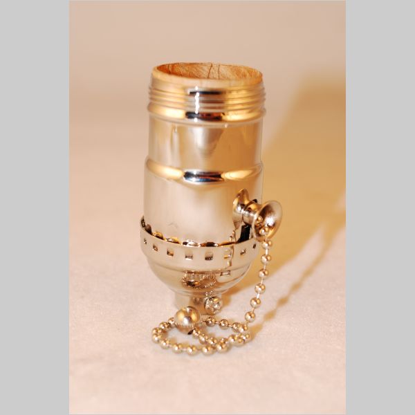 Kirks Lane-30567 - Satin nickle pull chain brass skt w/ss