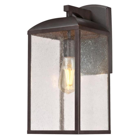 Westinghouse 6374200 One Light Wall Fixture Lantern - Victorian Bronze Finish - Clear Seeded Glass