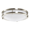 14 Inch Round - Chrome - Flush Mount Fixture - 22 Watt - 2160 Lumens - 3000K Kelvin - 80 CRI - 50000 - Dimmable - LR23174