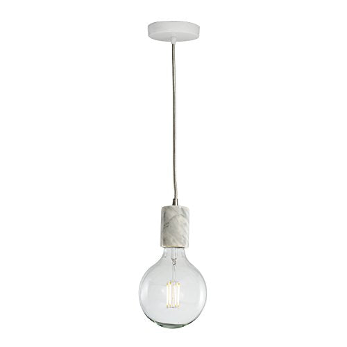 Bulbrite 810092 Pendant Fixtures White Direct Wire Natural Marble