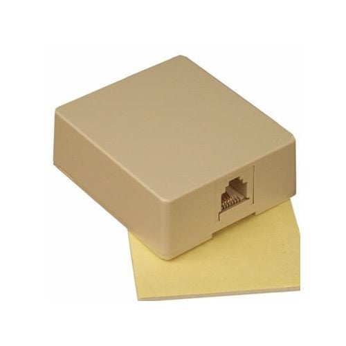 Morris Products 80050 Surface Mount Wall Jack Ivory - Compact and subtle Surface Mount Jack.