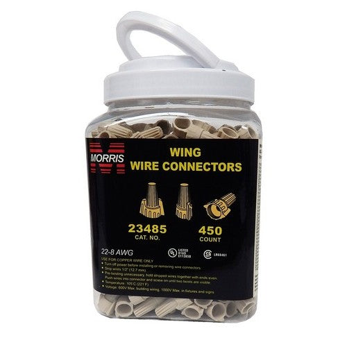 Morris Products 23485 Tan Wing Connectors Lg Jar