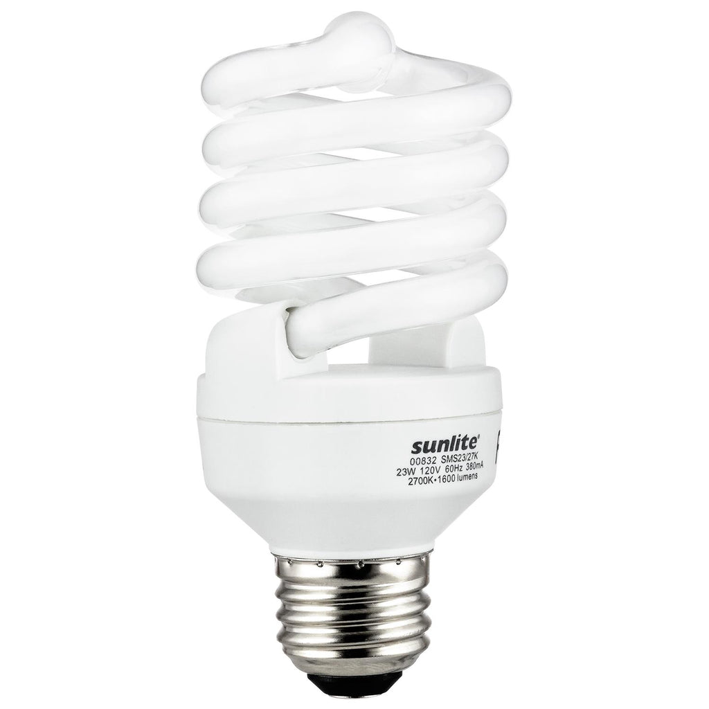 Compact Fluorescent - Super Mini Spiral - 23 Watt - 1600 Lumens  - Warm White - 2700 Kelvin