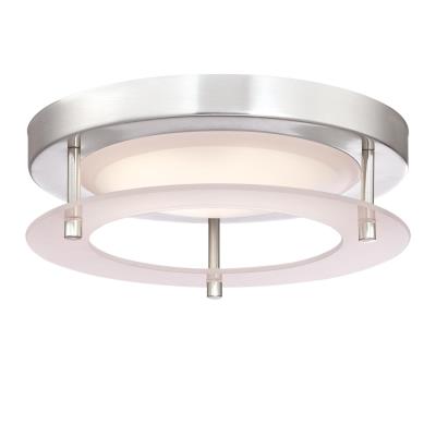 Westinghouse 6575300 8 inch LED Flush Mount Ceiling Fixture - 15 Watt - Brushed Nickel Finish - Frosted Acrylic Ring