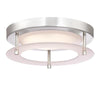 Westinghouse 6575300 8 inch LED Flush Mount Ceiling Fixture - 15 Watt - Brushed Nickel Finish - Frosted Acrylic Ring