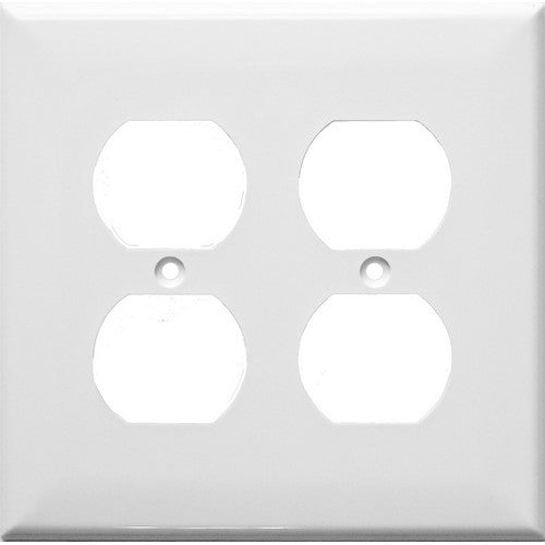 Morris Products 81766 WH Mid 3 Gang Duplex Wallplate