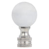Westinghouse 7016600 Clear Glass Ball Lamp Finial Brushed Nickel Finish