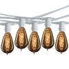 Bulbrite 810158 - 25 ft String Light Kit - 15 Sockets - E12 Base - White Wire with 25 Watt ST15 Amber Finish Lamps - STRING15/E12/WHITE-NOSST15-KT