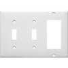 Morris Products 81311 White 3 Gang  2Toggle 1GFCI