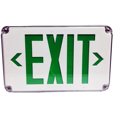 Morris Products 73453 Wet Location Green Exit Light
