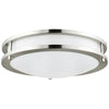 Sunlite 87771-SU - LED 14 Inch Decorative Flush Mount Ceiling Light Fixture, 21 Watts (80W Equivalent), 1500 Lumens, Adjustable 5 CCT 2700K-5000K, 120V, Dimmable, 50,000 Hour Lifespan, Brushed Nickel