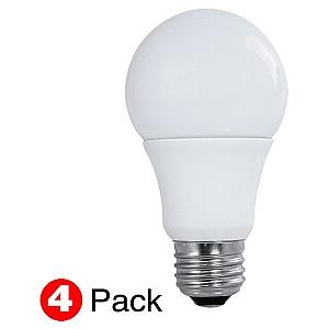 Satco S9589 LED A19 - 3000 Kelvin Warm White - 60 Watt Incandescent Equivalent - Pack of 4