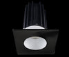 Lotus LED 2 Inch Square Recessed LED 15 Watt High Output Designer Series - 3000 Kelvin - Alzak Reflector - Trim Black