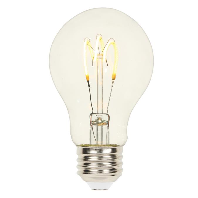 Westinghouse 5120000 Flexible Filament LED A19 General Purpose Dimmable Light Bulb - 2.5 Watt - Clear - 2700 Kelvin - E26 Base