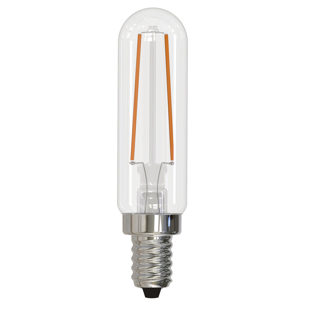 BULBRITE 776891 2.5 Watt T6 Filament - E12 Candelabra Base - 3000 Kelvin Warm White - 180 Lumens - Clear - 120 Volt
