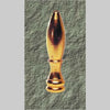 Kirks Lane-69260 - solid brass bullet finial raw tpd 1/4-27