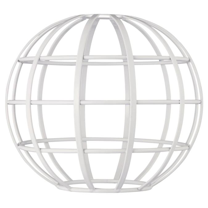 Westinghouse 8505600 White Globe Cage Shade - 2.25 Inch Fitter