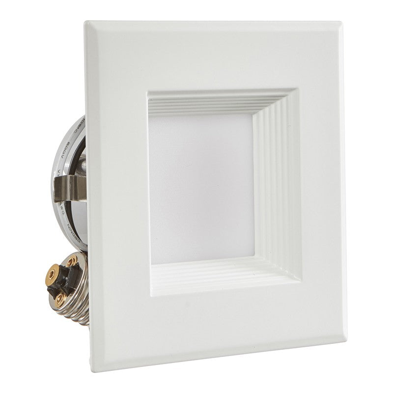 4 Inch LED Retrofit - Square - Baffled Trim - 010 Watt - 750 Lumens - 2700K Kelvin - 80 CRI - 50000 - Dimmable - LR24825