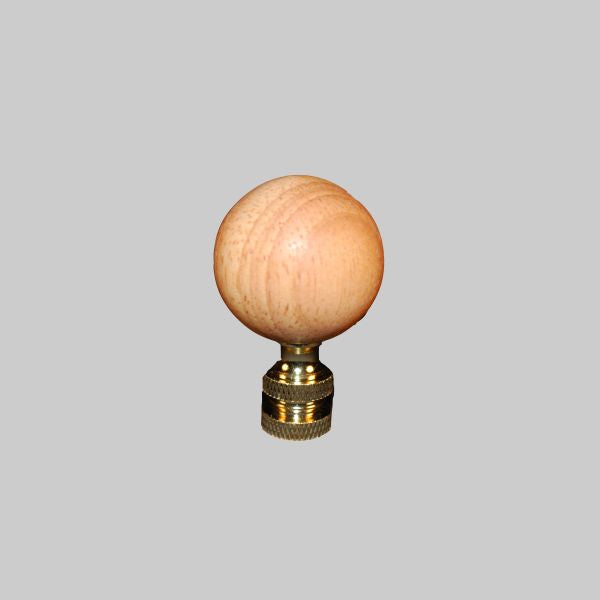 Kirks Lane-69702 - 1 3/4" unfinished wood ball finial w/brass base