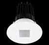 Lotus LED 2 Inch Round Recessed LED 15 Watt High Output Designer Series - 3000 Kelvin - Alzak Reflector - Square Hole Trim