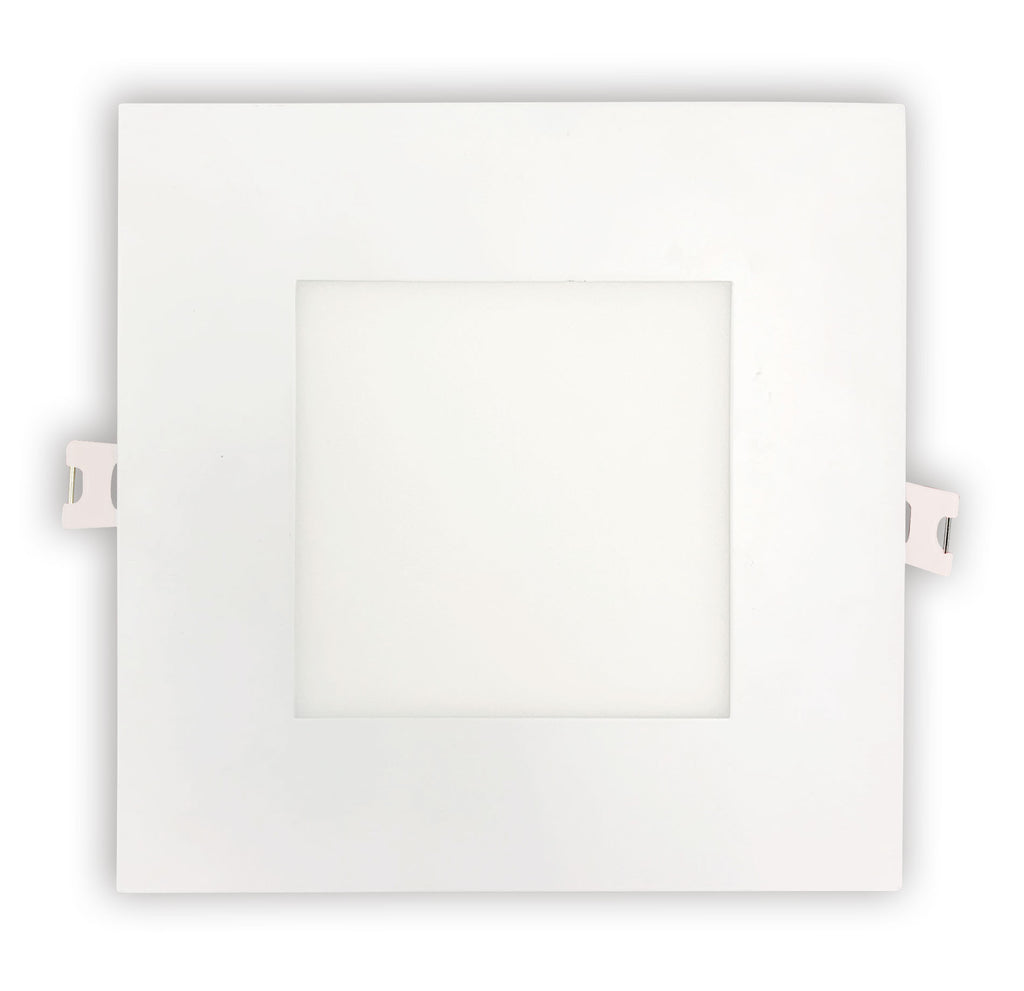 Luxrite LR23764 -6 inch LED Square Recessed Mini Panel - 12 Watt - CCT Select 2700/3000/3500/4000/5000 Kelvin - LED/MINI6/PANEL/5CCT/SQ2