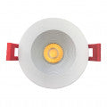 2 Inch Round Regressed LED Downlight - Black FInish - 8 Watt - 600 Lumens - 3000 Kelvin