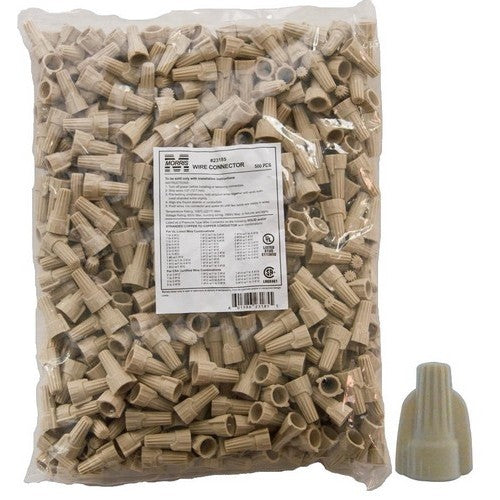 Morris Products 23185 Tan Wing Connector 500 Bulk (Pack of 500)
